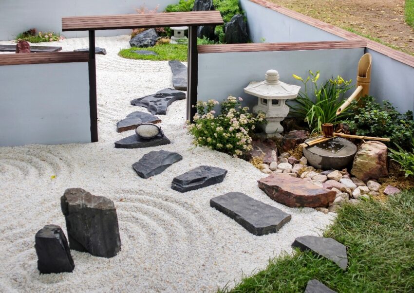 Japanischer Garten, Japangarten, Japanischen Garten anlegen, Kiesfläche