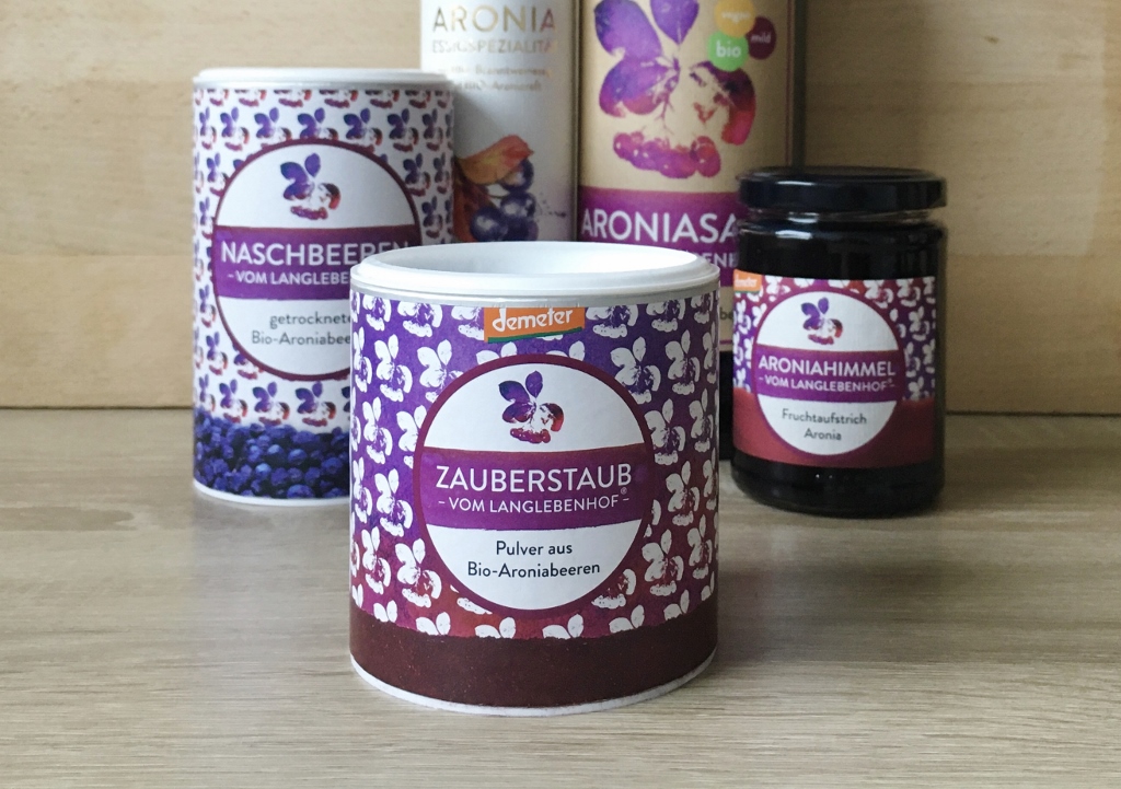 Aronia, Aronia-Produkte, Aronia vom Langlebenhof, Aroniabeeren, Aronia Pulver, Zauberstaub