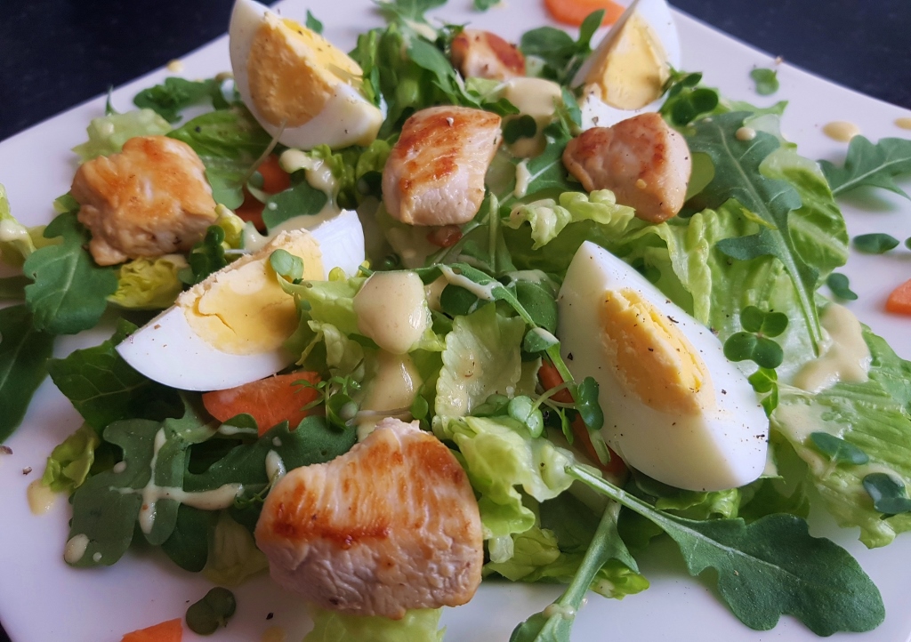 Ostern, Ostersalat, Rezepte, Ei, Rucola, Rauke, Senfrauke