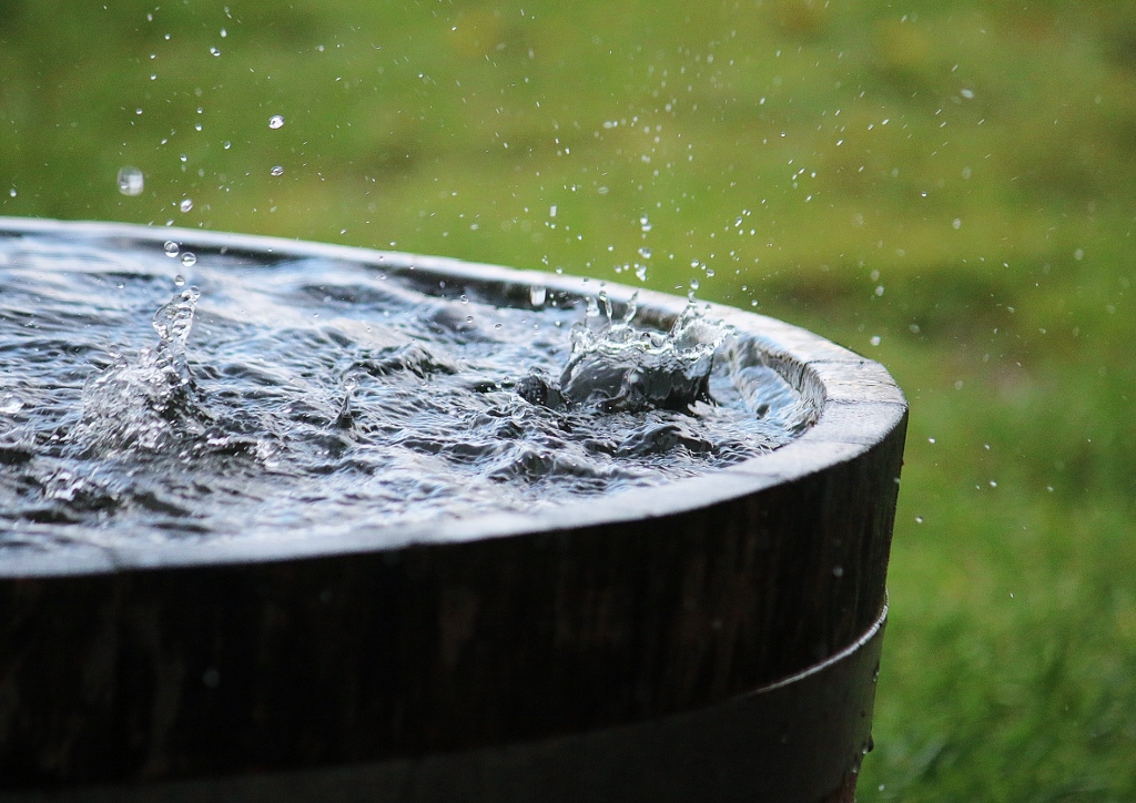 Gartenbewässerung, Bewässerungssysteme, Regenwasser, Regentonne