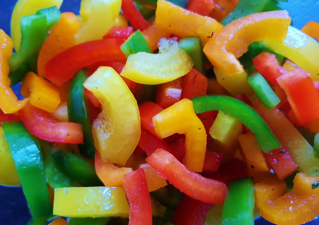 Regenbogensalat, Paprikasalat, Feta, Paprika, Salat