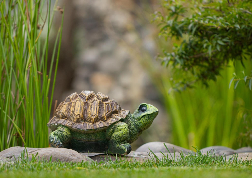 Gartendekoration, Gartendeko, Gartenaccessoires, Schildkröte, Tierfigur, Keramik