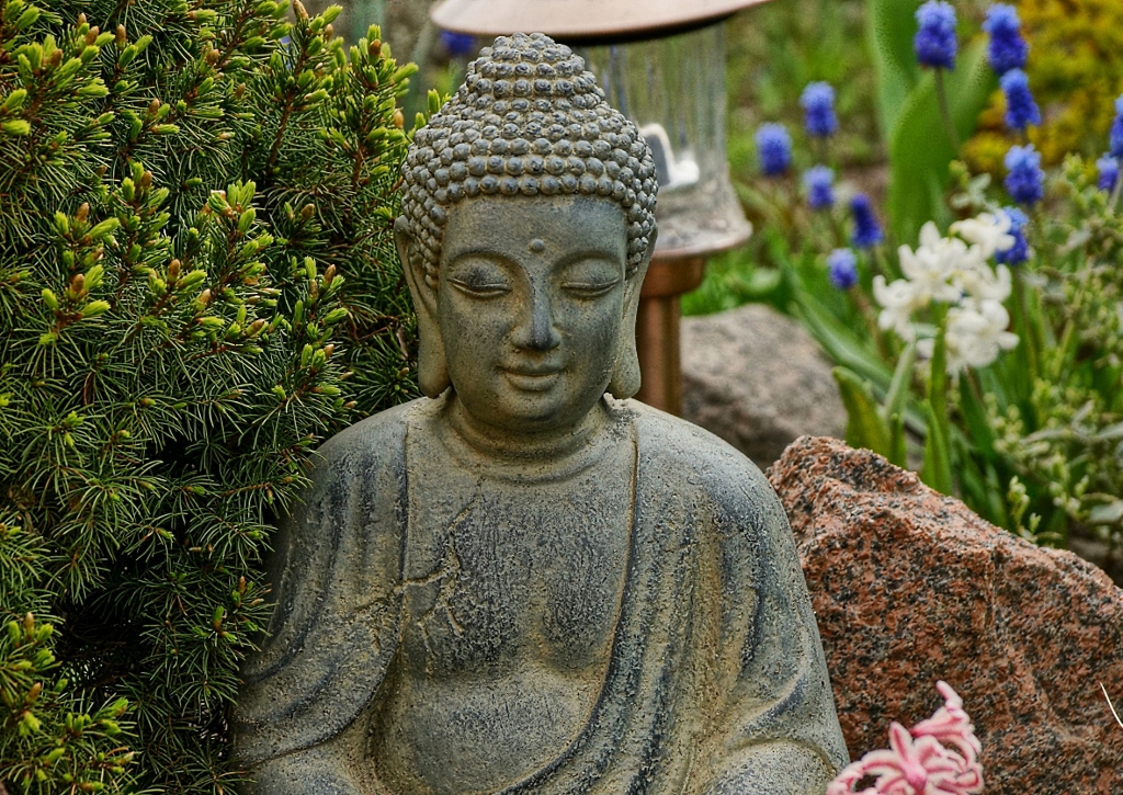 Gartendekoration, Gartendeko, Gartenaccessoires, Buddha-Figur