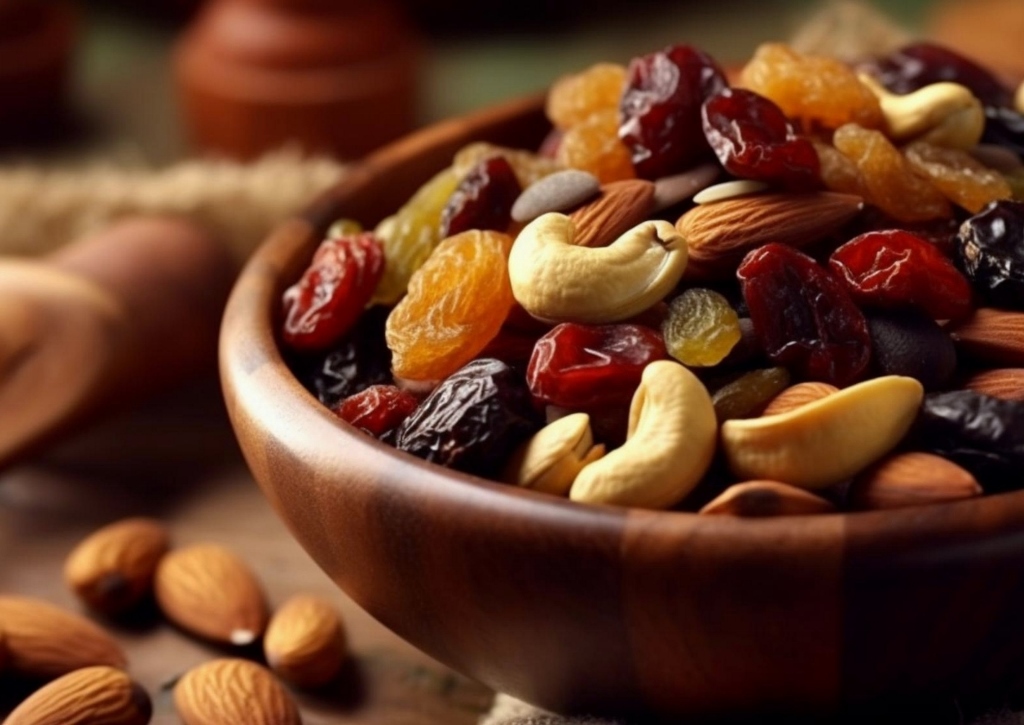 Superfood, Studentenfutter, Nüsse, Trockenobst