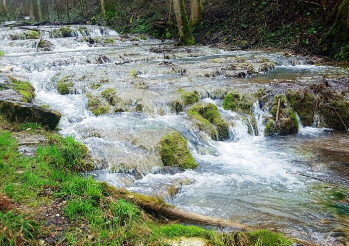 Sinterterrassen, Lillachtal, Weißenohe, Lilling, Gräfenberg, Fränkische Schweiz, Bayern