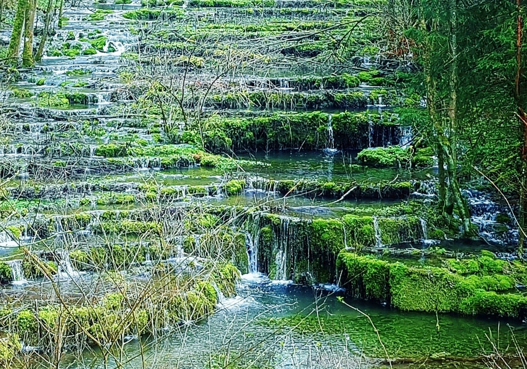 Sinterterrassen, Lillachtal, Weißenohe, Lilling, Gräfenberg, Fränkische Schweiz, Bayern